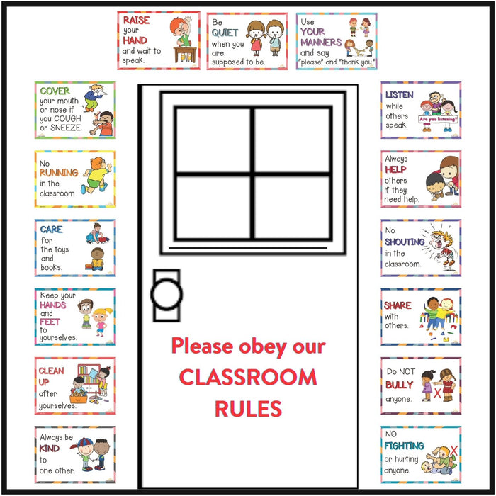 Classroom Rules - posters and teaching tools