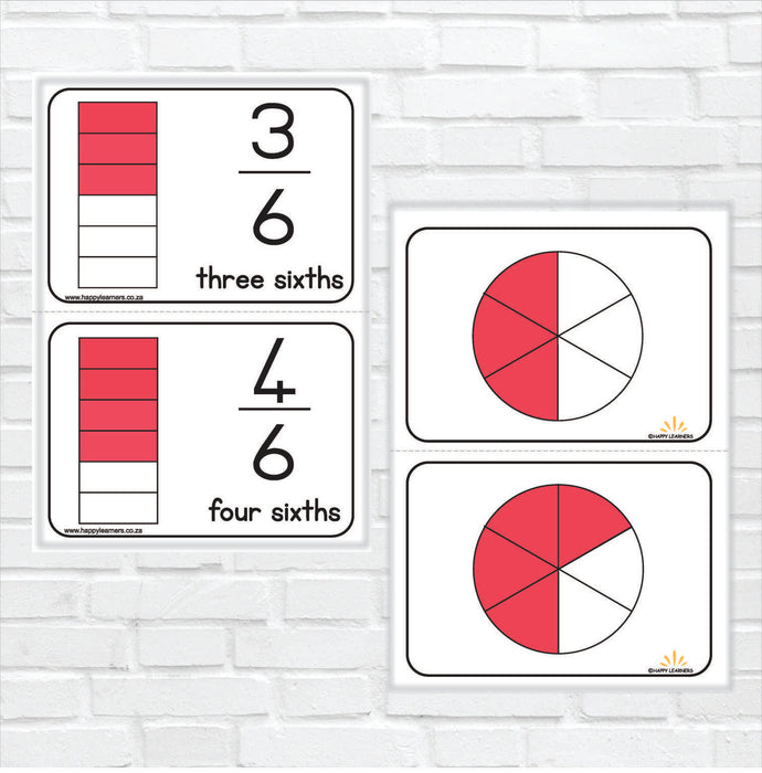 Flashcards: Fractions A5 size