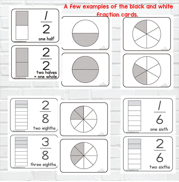 Flashcards: Fractions A5 size