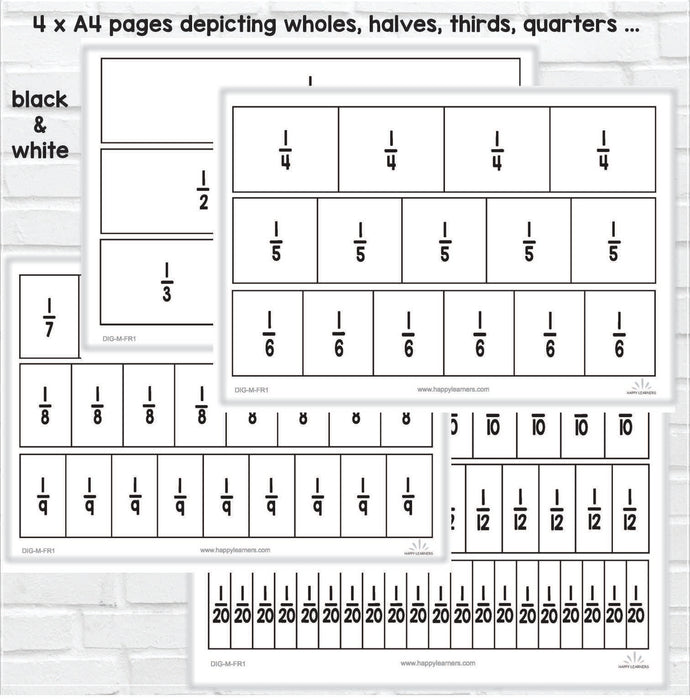 Printable Circles & Rectangles for Teaching Fractions