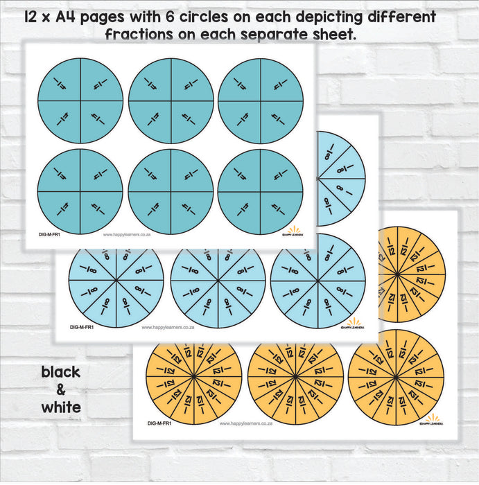 Printable Circles & Rectangles for Teaching Fractions