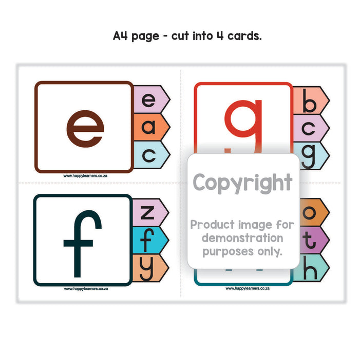 Peg Cards - matching alphabet letters (Eng or Afr)