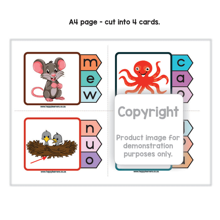 Peg Cards - matching beginning sounds and pictures