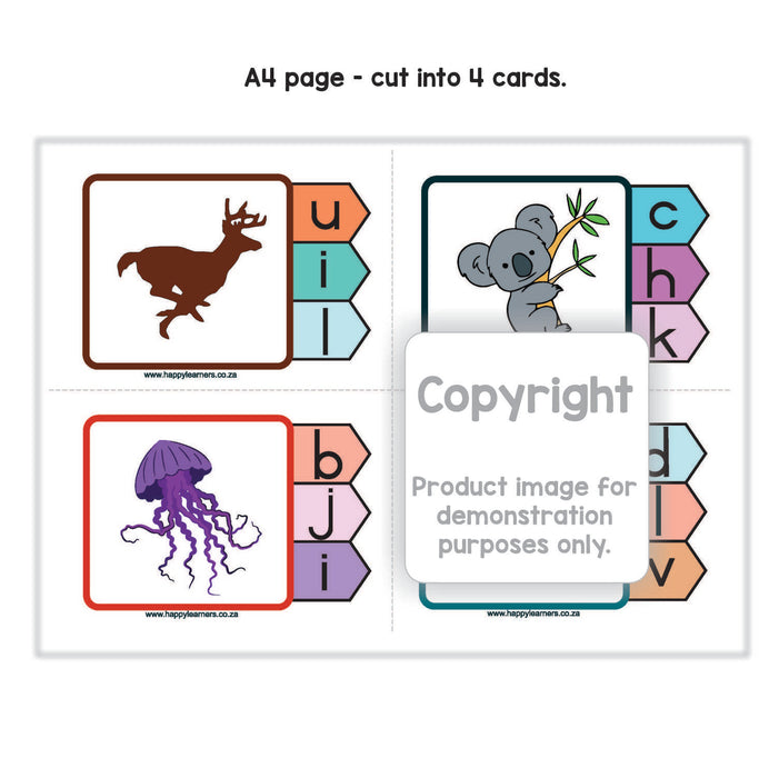 Peg Cards - matching beginning sounds and pictures