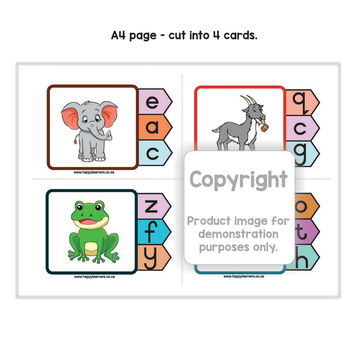 Peg Cards - matching beginning sounds and pictures