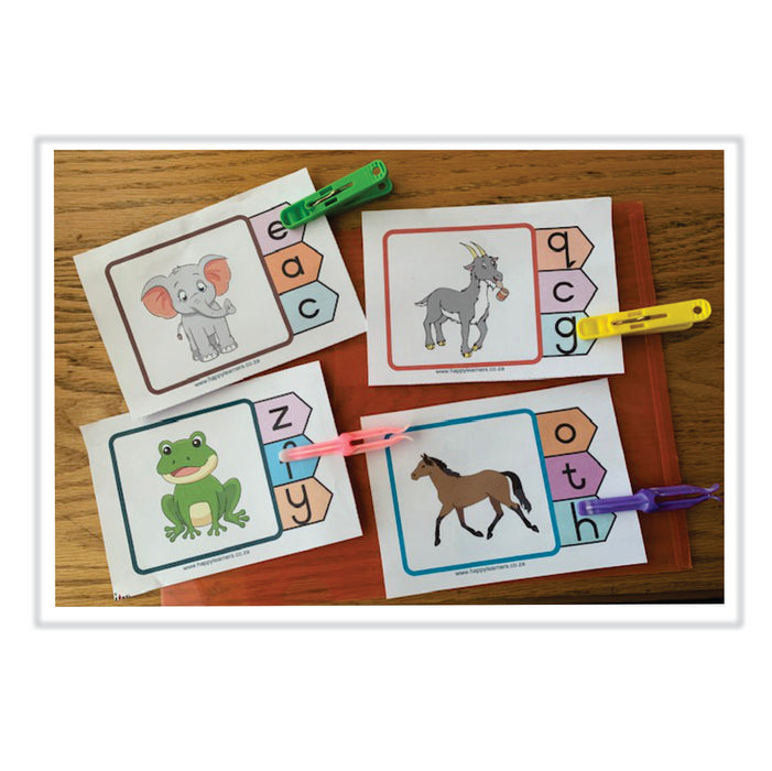 Peg Cards - matching beginning sounds and pictures