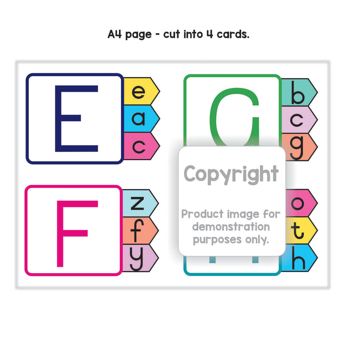 Peg Cards - matching alphabet and small letters (Eng or Afr)