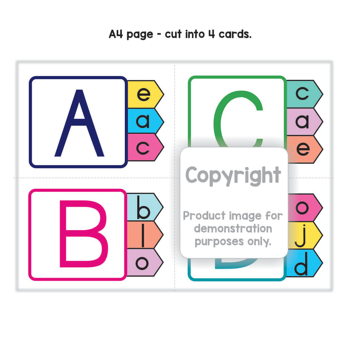 Peg Cards - matching alphabet and small letters (Eng or Afr)