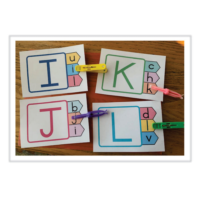 Peg Cards - matching alphabet and small letters (Eng or Afr)